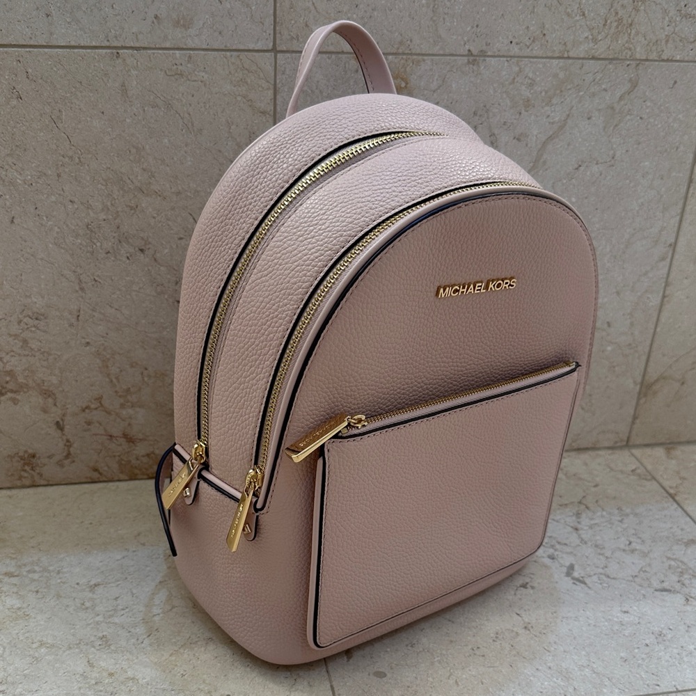 Michael Kors Light Pink Backpack with Gold Details
